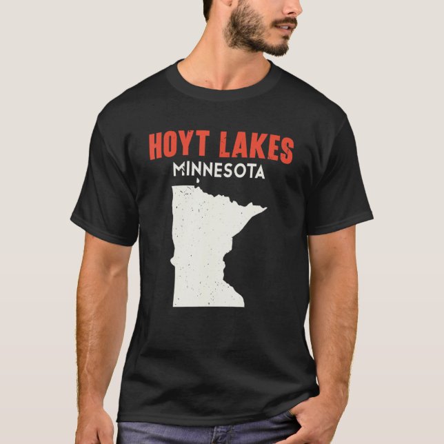 Hoyt Sjöar Minnesota USA State America Travel Minn T Shirt (Framsida)