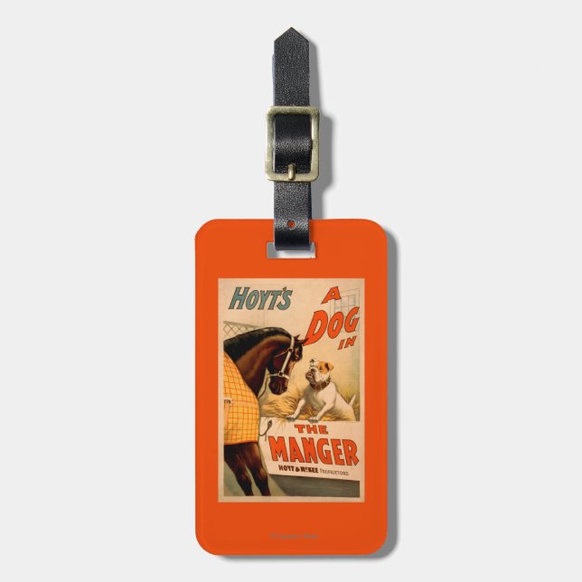 Hoyts a-hund i MangerTheatreaffischen Bagagebricka (Vertikal Framsida)