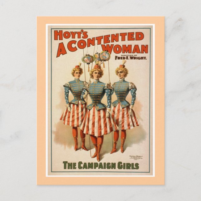 Hoyts Vintage Poster en innehållslös kvinnoteater Vykort (Framsida)