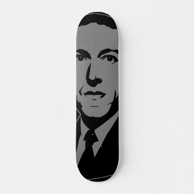 HP Lovecraft cthulhu Porträtt skal Skateboard Bräda 19,5 Cm (Framsida)