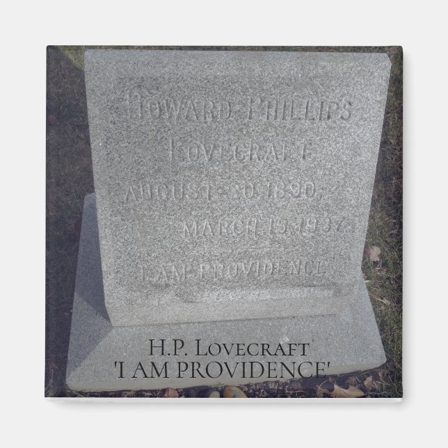 HP Lovecraft Grave - jag är tjänstvillig Magnet (Framsidan)