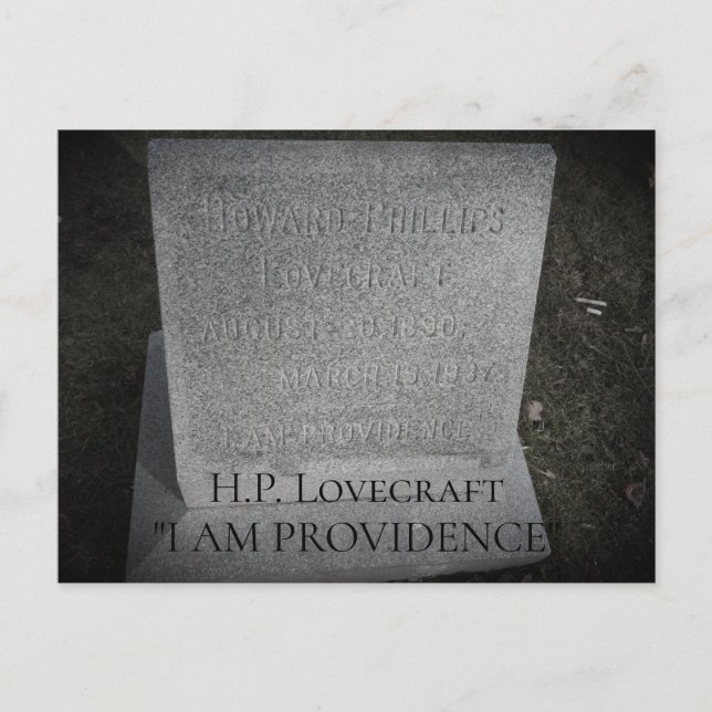 HP Lovecraft - Providence Writer Rester Ställe Vykort (Framsida)