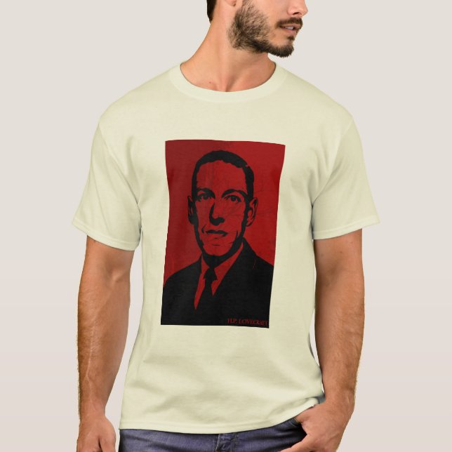 HP röda Lovecraft - Tee Shirt (Framsida)