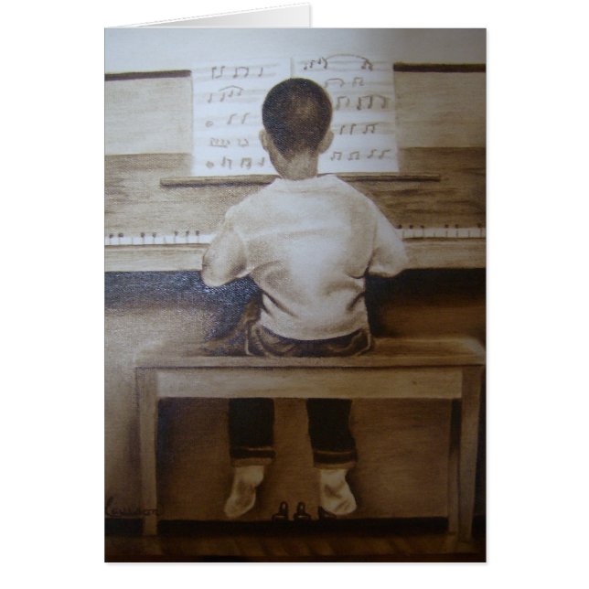 HPIM0637Piano Lesson Hälsningskort (Framsidan)