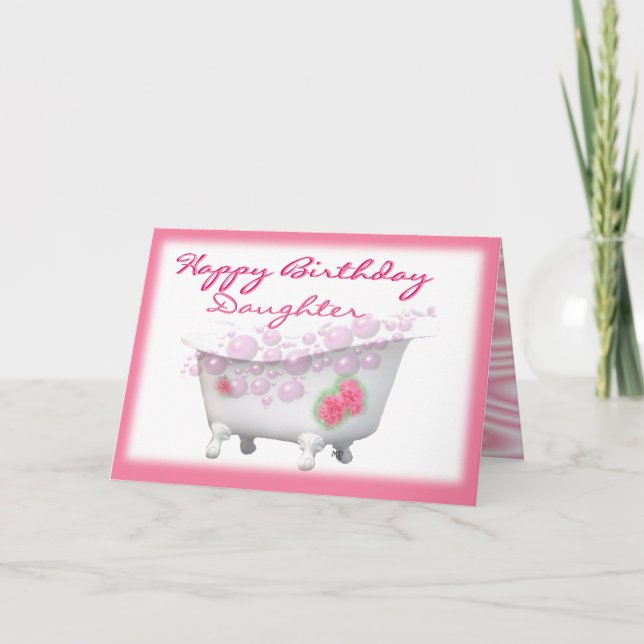 HpyBdayDaughanpassning-any tillfälle Kort (Framsida)