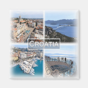 HR0024 Europa, Kroatien, Zagreb, Rijeka, kylskåp Magnet