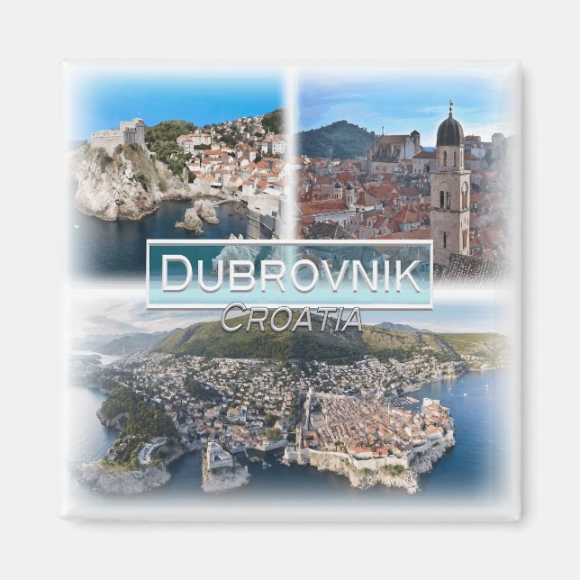 HR0032 Europa, Kroatien, Dubrovnik, kylskåp Magnet (Framsidan)