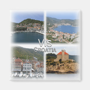 HR0037 Europa, Kroatien, Vis, kylskåp Magnet