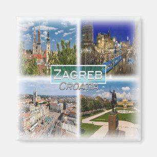 HR0038 Europa, Kroatien, Zagreb, kylskåp Magnet