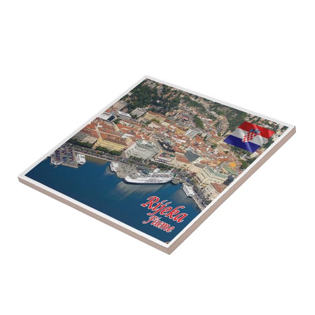 HR006 RIJEKA, Kroatien Kakelplatta (Sidan)