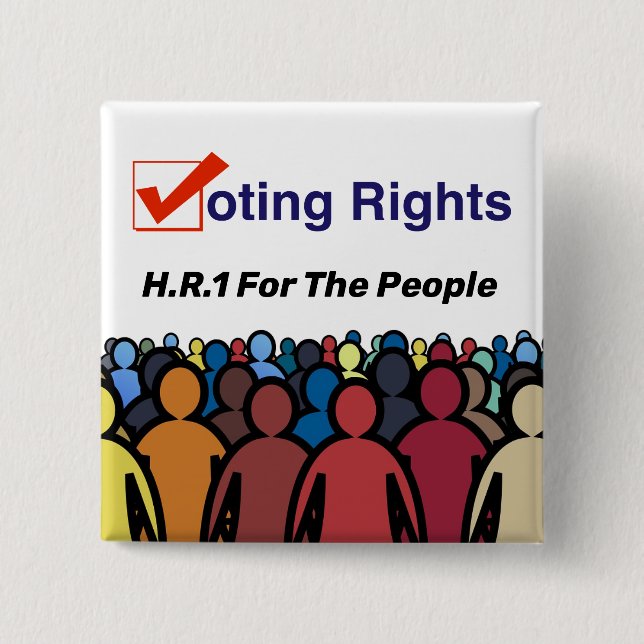 HR1 Röstande Höger för folkakten Knapp (Framsida)