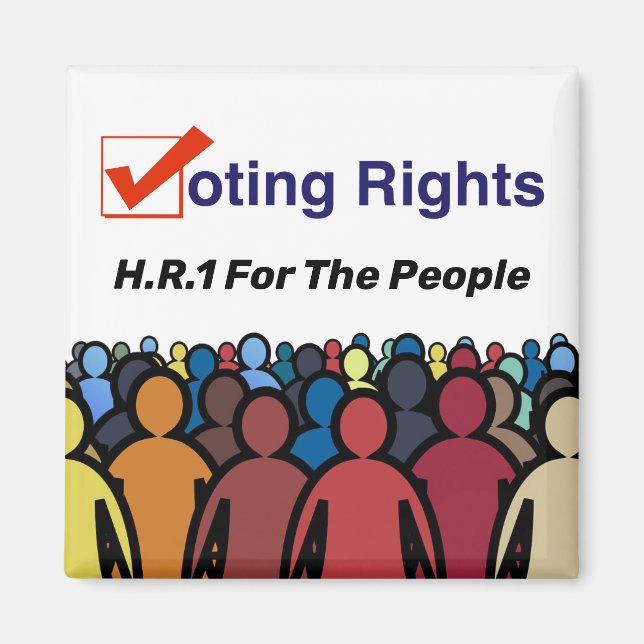 HR1 Röstande Höger för folkakten Magnet (Framsidan)