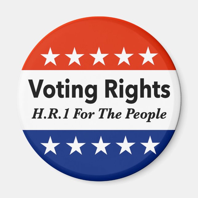 HR1 Röstande Höger för folkakten Magnet (Framsidan)