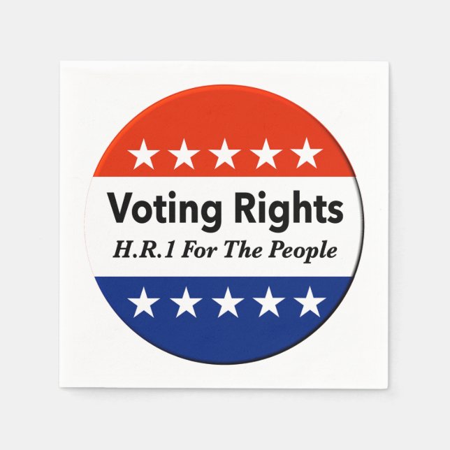 HR1 Röstande Höger för folkakten Pappersservett (Framsidan)