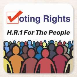 HR1 Röstande Höger för folkakten Underlägg Papper Kvadrat