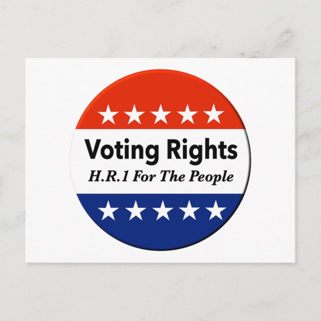 HR1 Röstande Höger för folkakten Vykort (Framsida)