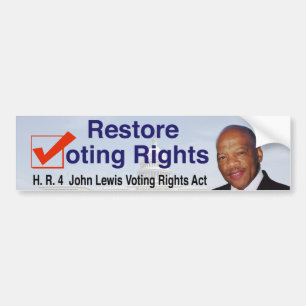 HR4 John Lewis Voting Högers Act Bildekal