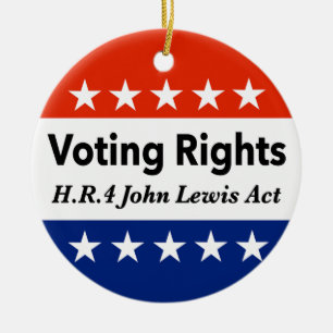 HR4 John Lewis Voting Högers Act Julgransprydnad Keramik