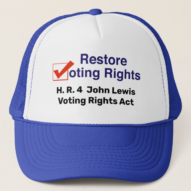 HR4 John Lewis Voting Högers Act Keps (Framsida)