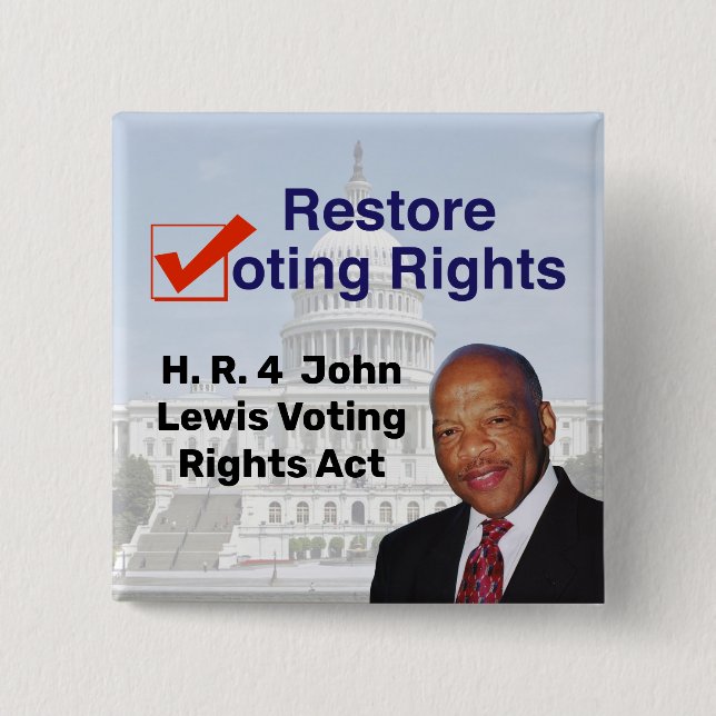 HR4 John Lewis Voting Högers Act Knapp (Framsida)