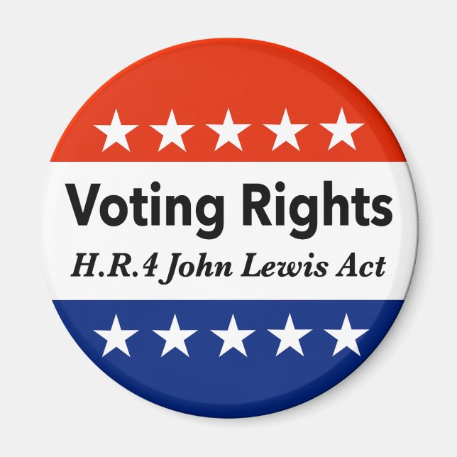 HR4 John Lewis Voting Högers Act Magnet (Framsidan)