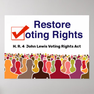 HR4 John Lewis Voting Högers Act Poster