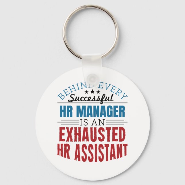 HR Assistant Funny Offert personalresurser Nyckelring (Framsida)