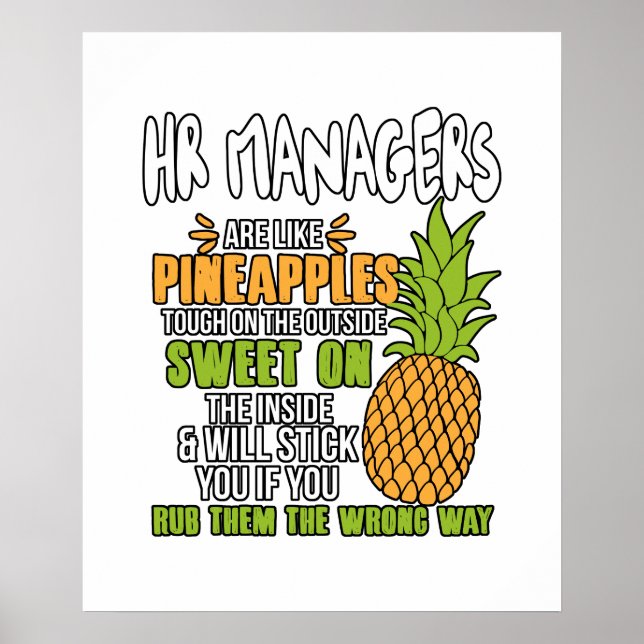 HR-chefer är som ananas. Poster (Framsidan)