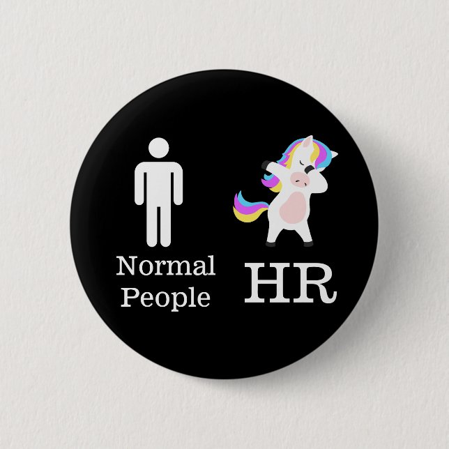 HR 🦄 Dabbing Unicorn ANPASSADE Pin Knapp (Framsida)