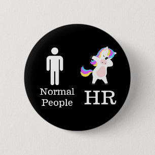 HR 🦄 Dabbing Unicorn ANPASSADE Pin Knapp
