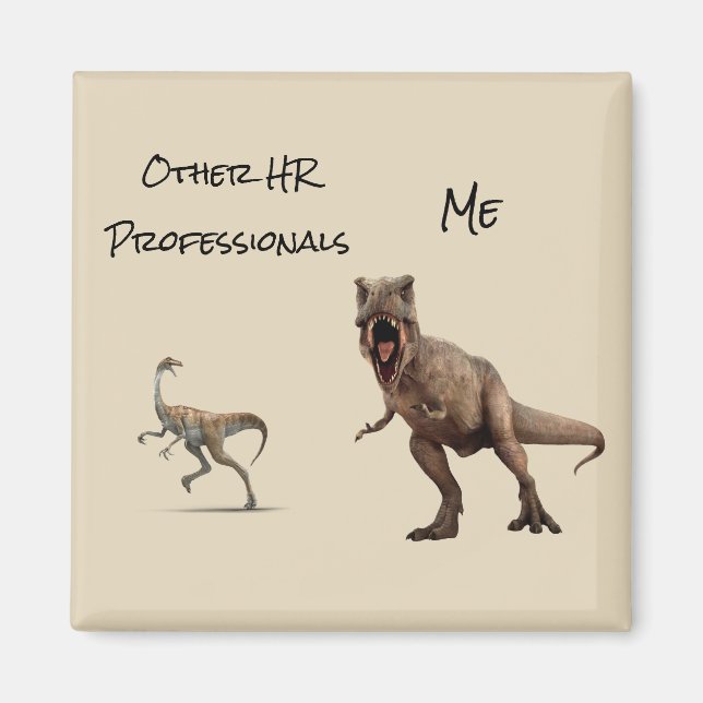 HR Funny personal du me Dinosaur Magnet (Framsidan)