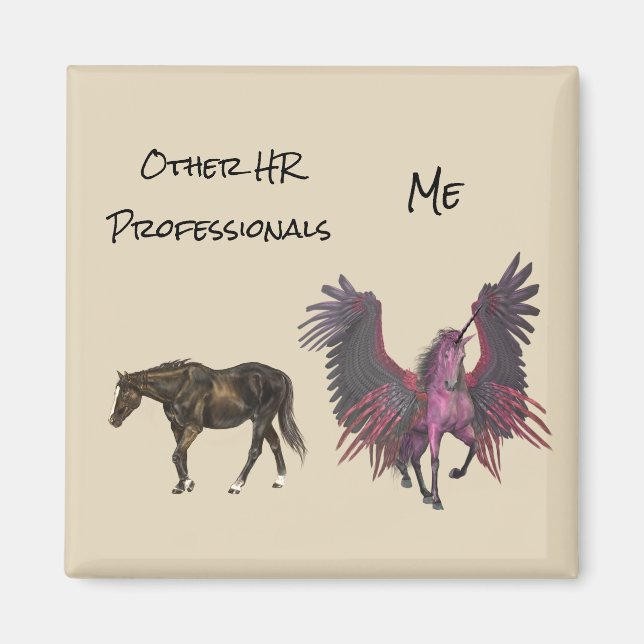 HR Funny personal du Me Pegasus Magnet (Framsidan)