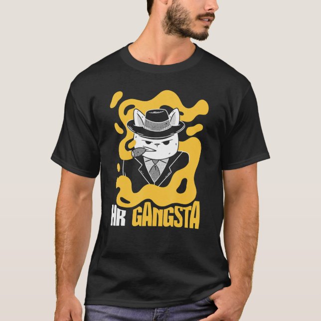 HR Gangsta Costume Funny Human Resource T Shirt (Framsida)