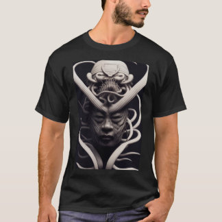 HR Giger inspirrierte D Ukiyo-e von Musashi, japan T Shirt