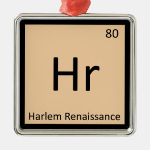 Hr - Harlem Renaissance Art Periodic Bord Julgransprydnad Metall
