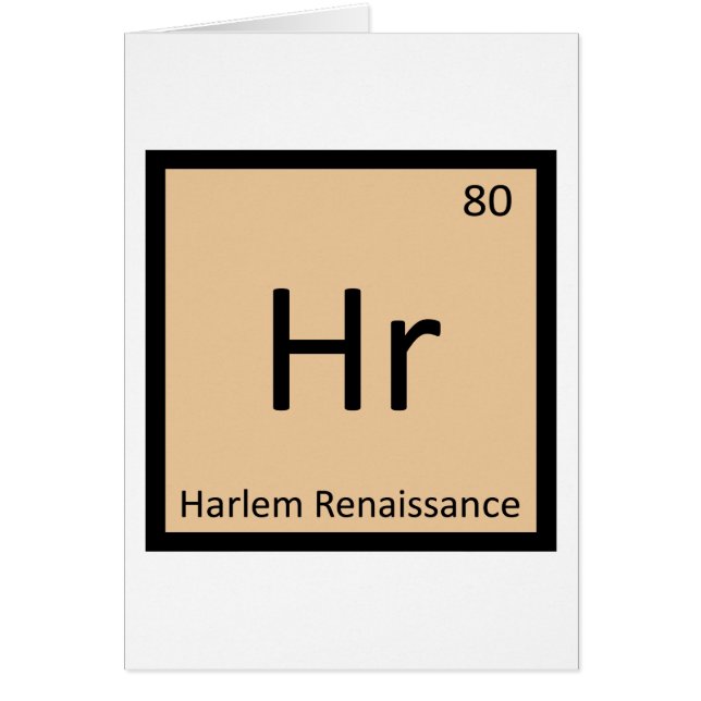 Hr - Harlem Renaissance Art Periodic Bord Symbol Hälsningskort (Framsidan)