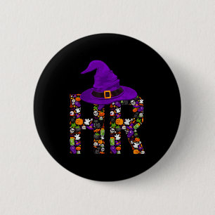 Hr Häxa Human Resources Pumpa Halloween Kostym Knapp