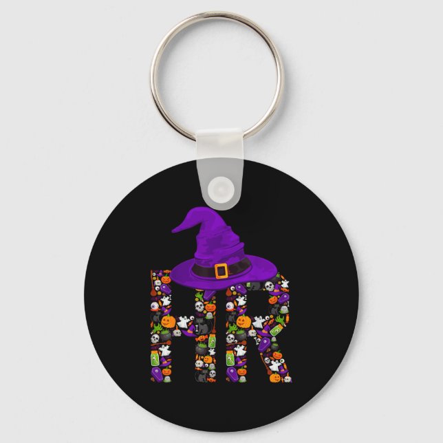 Hr Häxa Human Resources Pumpa Halloween Kostym Nyckelring (Framsida)