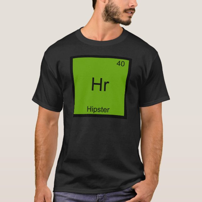 Hr - Hipster Roligt Element Meme Kemi T-Shirt (Framsida)