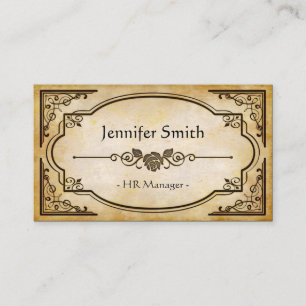 HR Manager - Elegant Vintage Antique Visitkort