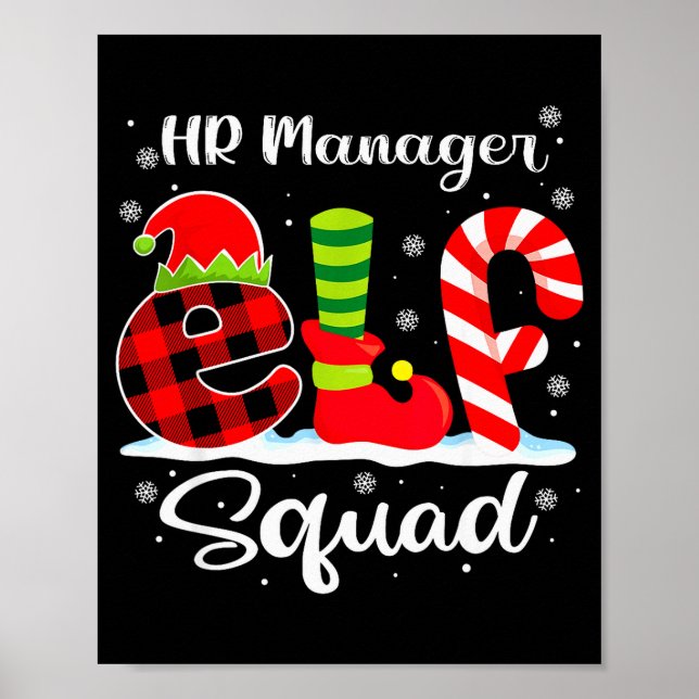 Hr Manager Elf Squad Christmas Recruiter Matching  Poster (Framsidan)
