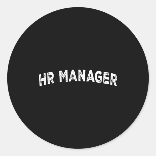 Hr Manager  Runt Klistermärke (Framsida)