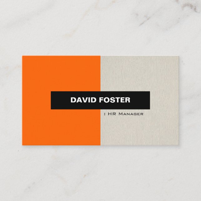 HR Manager - Snyggt för enkel Elegant Visitkort (Framsida)