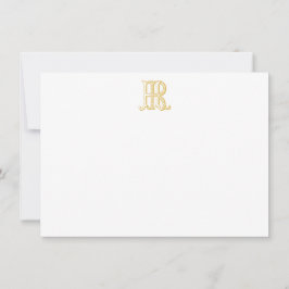 HR Monogram eller RH Monogram Notecards Anteckningskort