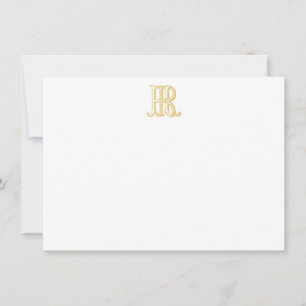 HR Monogram eller RH Monogram Notecards Anteckningskort
