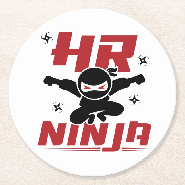HR Ninja Personal Underlägg Papper Rund (Framsidan)