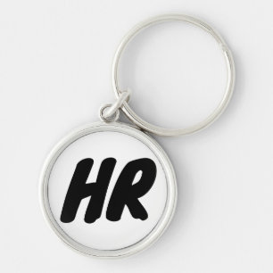 HR - Personal Department - Premium Rund Silverfärgad Nyckelring