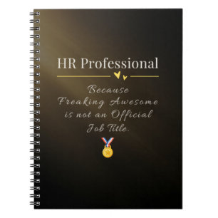 HR-Professionellens bärbara dator - Lustigt citat Anteckningsbok