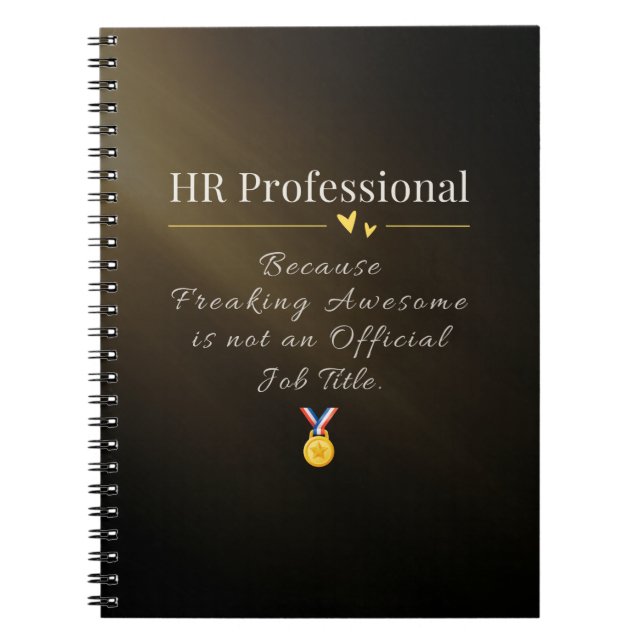 HR-Professionellens bärbara dator - Lustigt citat Anteckningsbok (Framsidan)