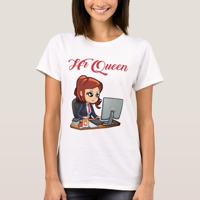 HR Queen Cute Human Resources Women T Shirt (Framsida)